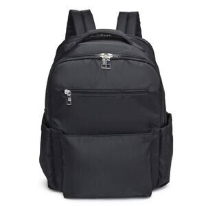Urban Explorer Nylon Multi-Compartment Travel Backpack in Black